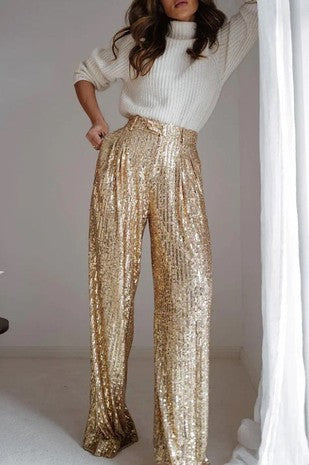 24 Kt Gold Sequin Pants – Filthy Gorgeous on Main