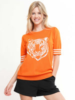 Sequin Tiger Sweater Top