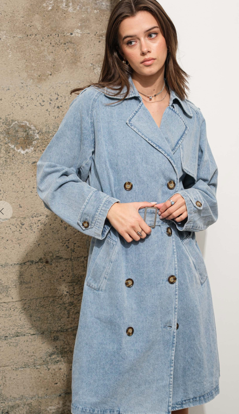 Denim Trench Coat